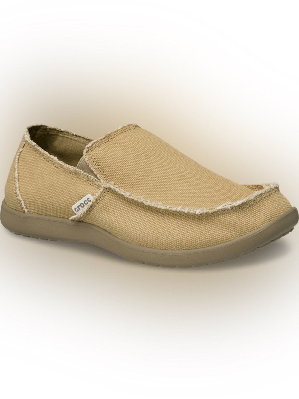 CROCS Santa Cruz Men’s Khaki Canvas Slip-On Loafer